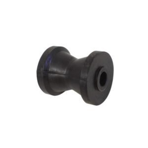 "75mm Black Keel Roller with Flanged Ends | Trailparts"