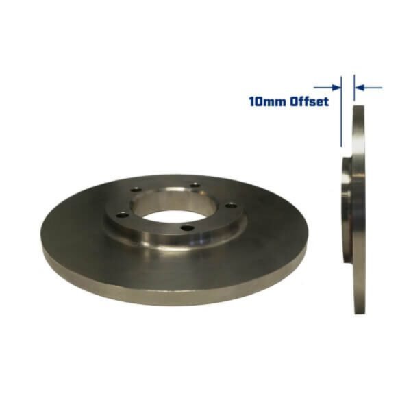 "Trailparts 225Mm Non-Vented Rotor: Durable Stainless Steel Rotor for Your Vehicle"