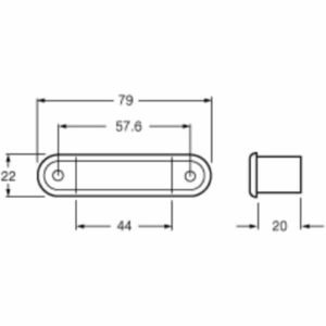 "Hella LED Recess Mount Rear Position/End Outline Lamp - Brighten Your Vehicle's Rear View!"