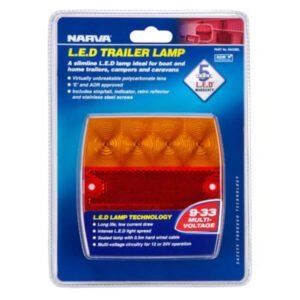 Narva 93432Bl 9-33V LED Slimline Rear Stop/Tail & Direction Indicator Lamp w/ Retro Reflector