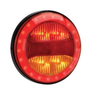 Narva 94318 9-33V LED Rear Stop & Direction Indicator Lamp with Red LED Tail Ring