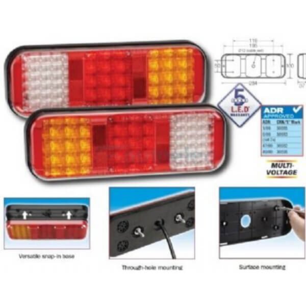 "Narva 94210 LED Trailer Combination Rear Tail Lights - Bright & Durable Lighting Solution"