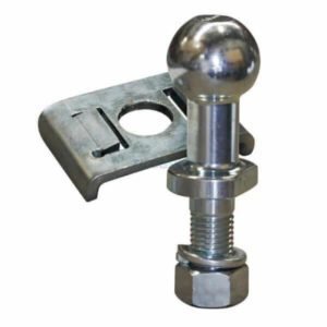 "Trailparts Hi-Rise 50mm Towball Kit - 3500kg Capacity, Zinc Plated Plate Included"