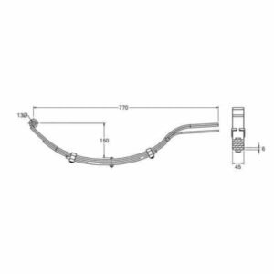 "600Kg 3 Leaf Spring Slipper Leaf Spring - Ark Black"