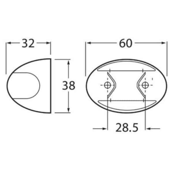 "Hella Duraled Cab Marker/Supplementary Side Indicator Lamp - Brighten Your Vehicle's Visibility"