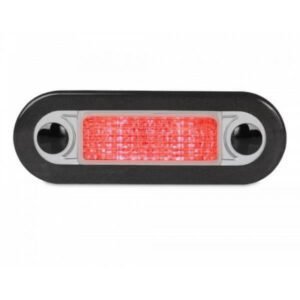 "Hella Red Rectangular Step Lamp with Wide Rim & Clear Lens"