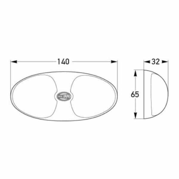 "Hella Duraled 12 White LED Wide Spread Lamp - White Lens | Bright & Wide Illumination"