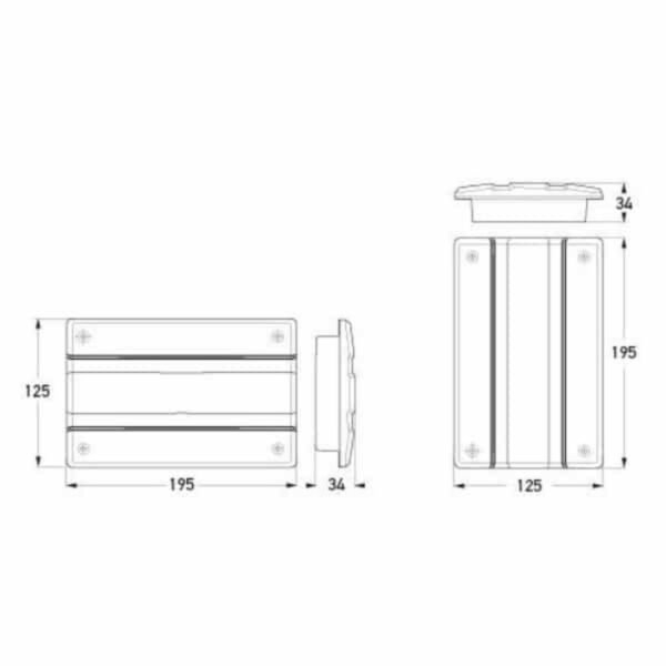 "Hella Designline LED Module Rear Direction Indicator Lamp ? Horizontal or Vertical Mount"