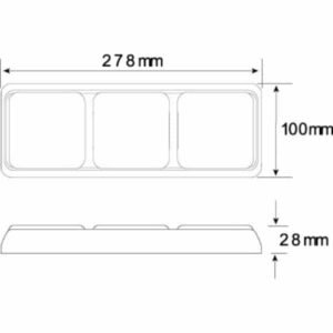 "12V/MultiVolt LED Autolamps 80Barw Stop/Tail/Indicator/Reverse Triple Combination Lamp"