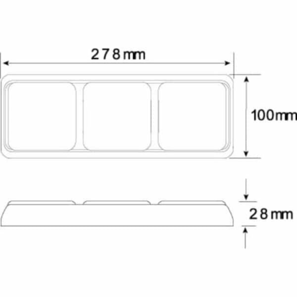 "12V/MultiVolt LED Autolamps 80Barw Stop/Tail/Indicator/Reverse Triple Combination Lamp"