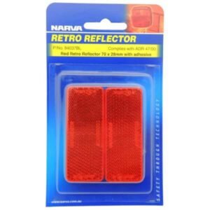 "Narva 84037Bl Clear Retro Reflector 70 X 28mm - Self Adhesive for Maximum Visibility"