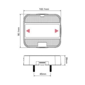 "Set of 2 Blister: Ark Standard Combo Pack Slimline LED Rear Lamp"