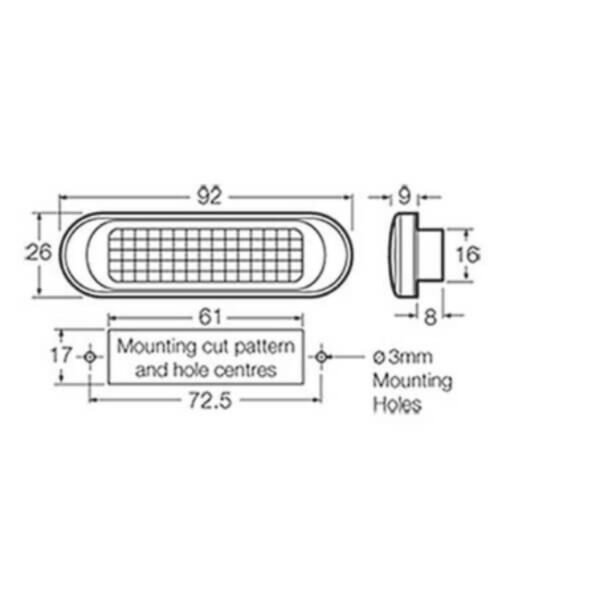 "Narva 90814 10-30 Volt LED Courtesy & Front End Outline Marker Lamp (White)"