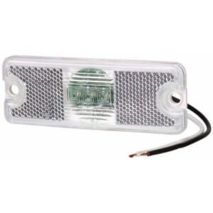 "Narva 91804 10-30V LED Front End Outline Marker Lamp (White) with In-Built Retro Reflector"