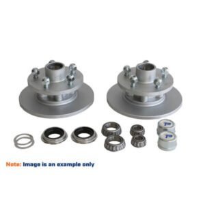 "Trailparts 225mm Cast Iron Disc 1500kg Hub Kit: 5 x 7/16" - Heavy Duty & Durable