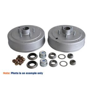 "Trailparts 10" Drum Hub Kit 1500kg 6x5 1/2" - Heavy Duty Axle Hubs for Off-Road Vehicles