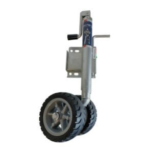 "500kg High Bracket Jockey Wheel with 7" Dual Alloy Wheel | Trailparts"