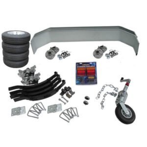 "2000kg Unbraked Tandem Axle 13" CM Trailer Kit - Get Ready for Your Next Adventure!"